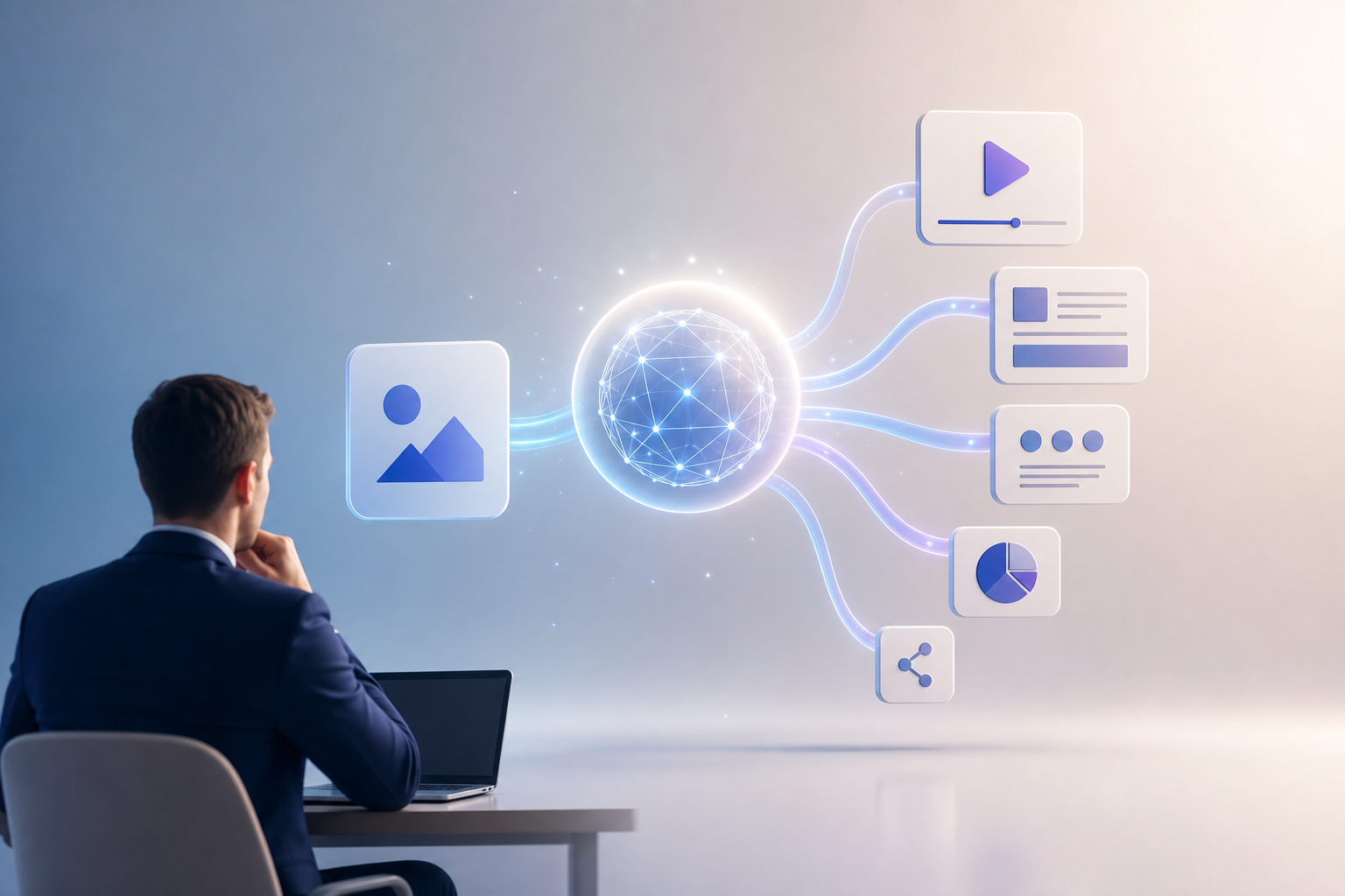 ai-assisted content repurposing b2b illustration showing AI-assisted content repurposing for B2B founders: templates and examples