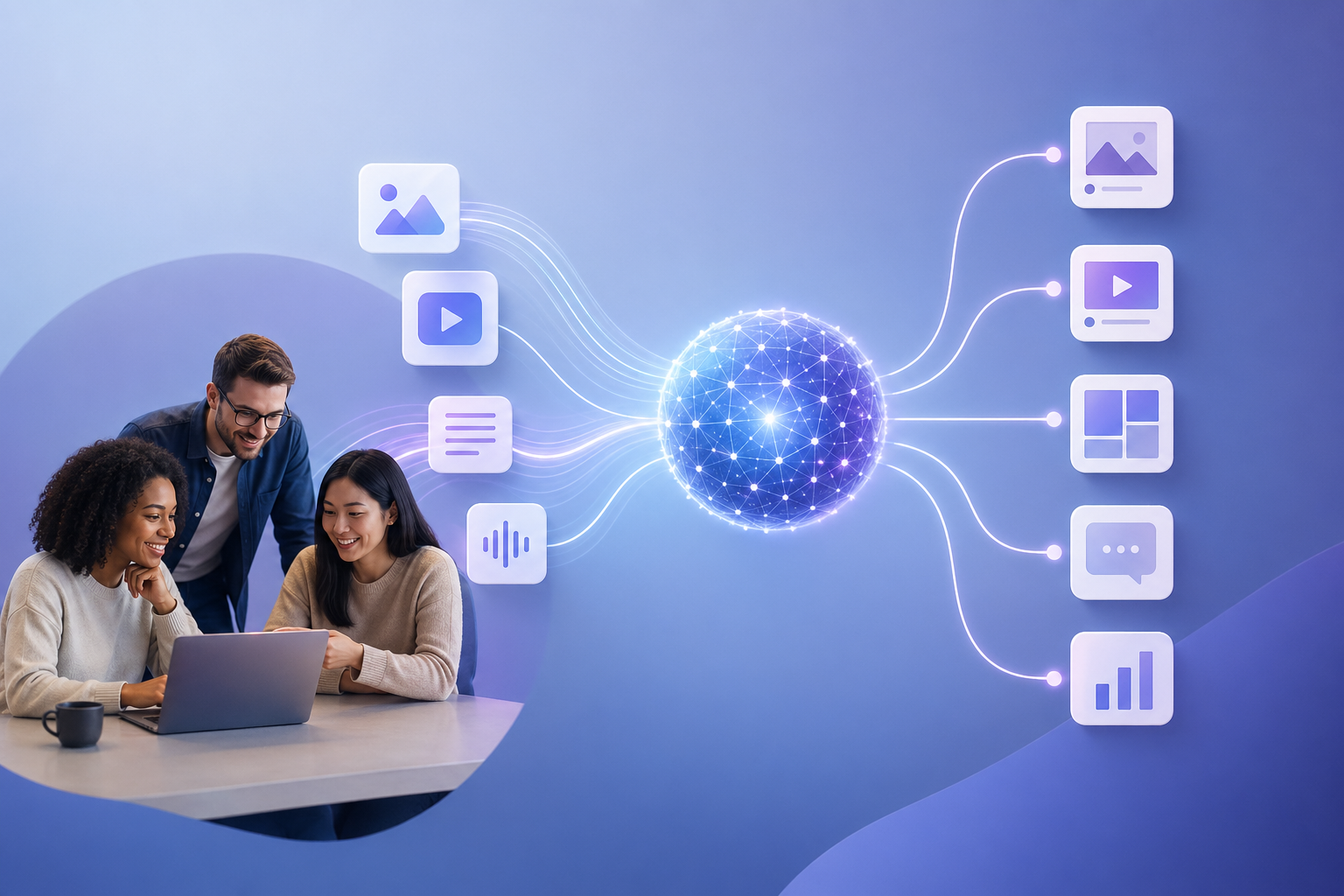 ai-assisted content repurposing teams illustration showing AI-assisted content repurposing for content teams: a step-by-step playbook