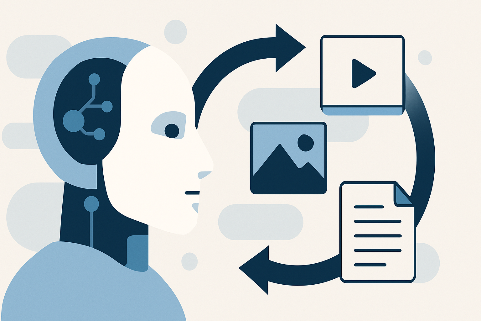 ai-assisted content repurposing creators illustration showing AI-assisted content repurposing for creators: a practical framework