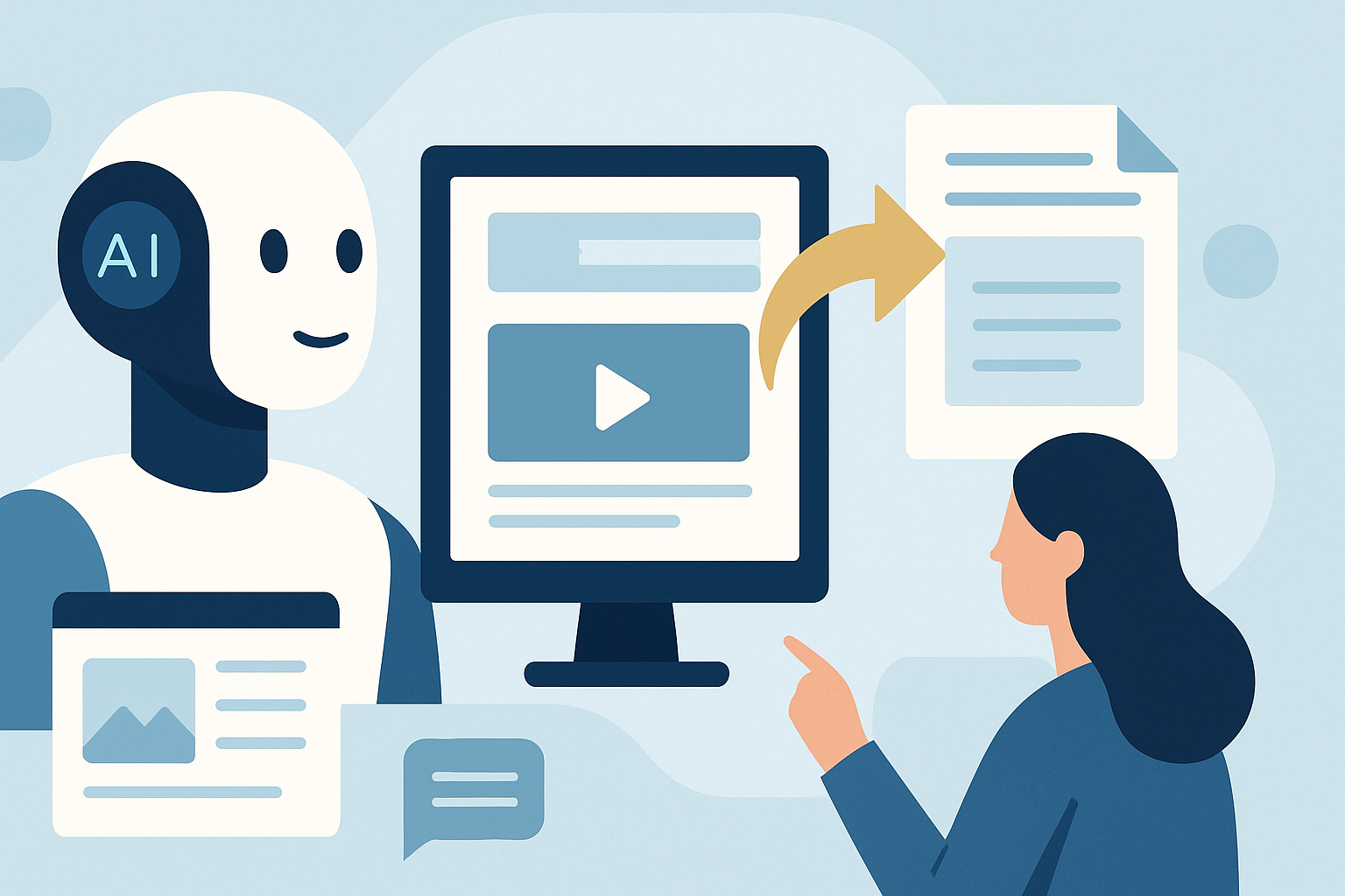 ai-assisted content repurposing marketing illustration showing AI-assisted content repurposing for marketing teams: a 30-day plan
