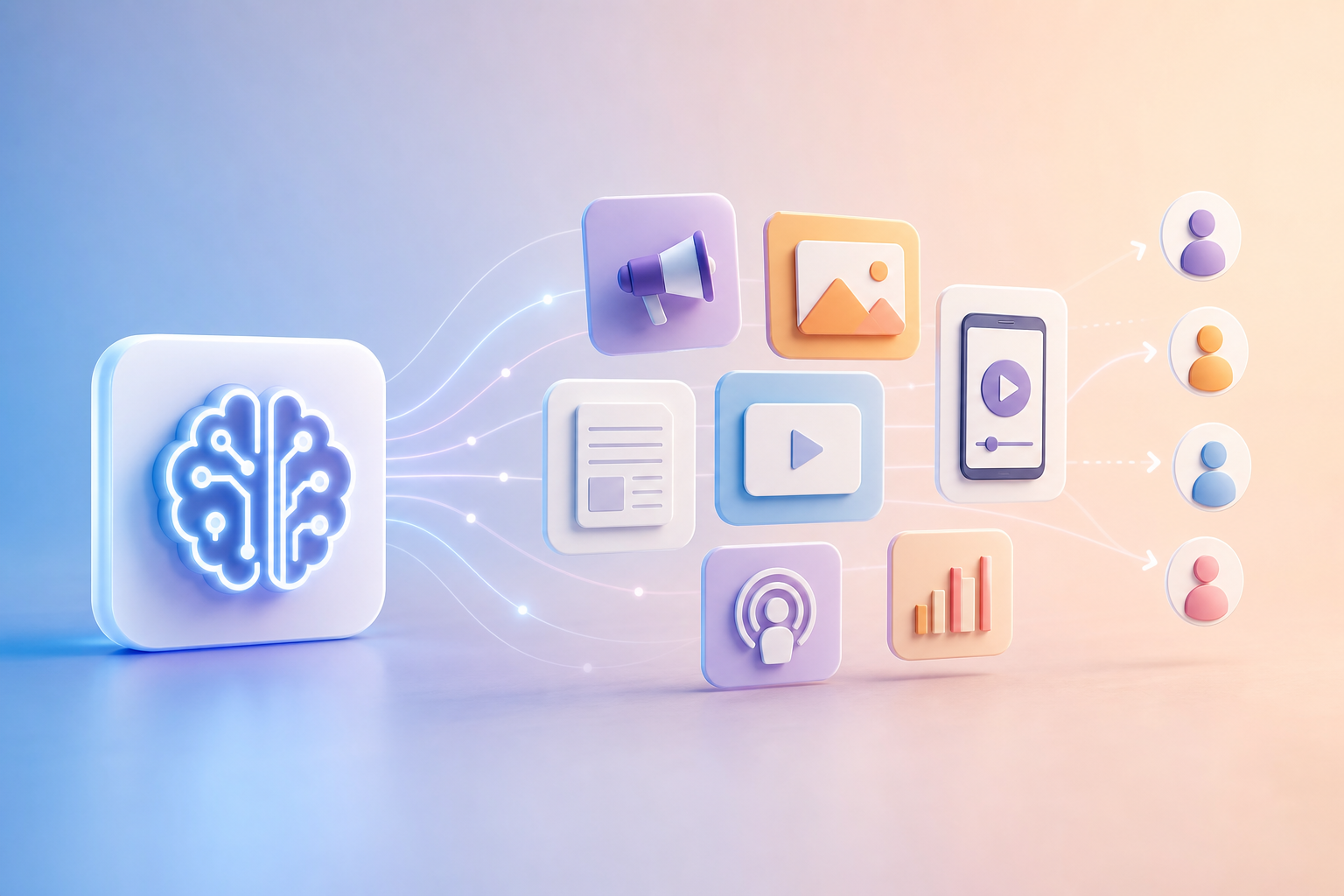 ai-assisted content repurposing marketing illustration showing AI-assisted content repurposing for marketing teams: a 30-day plan