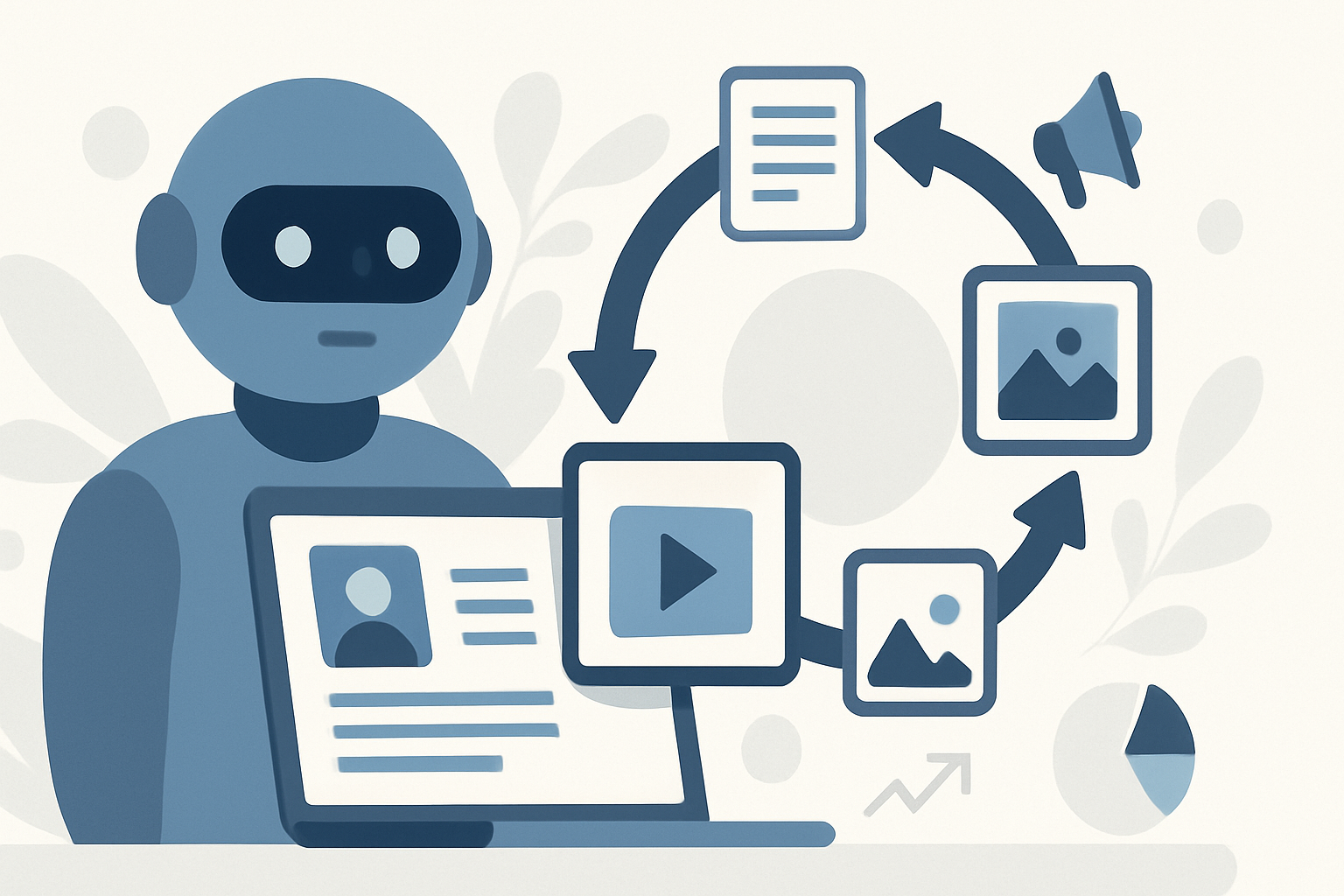 ai-assisted content repurposing marketing illustration showing AI-assisted content repurposing for marketing teams: a complete guide