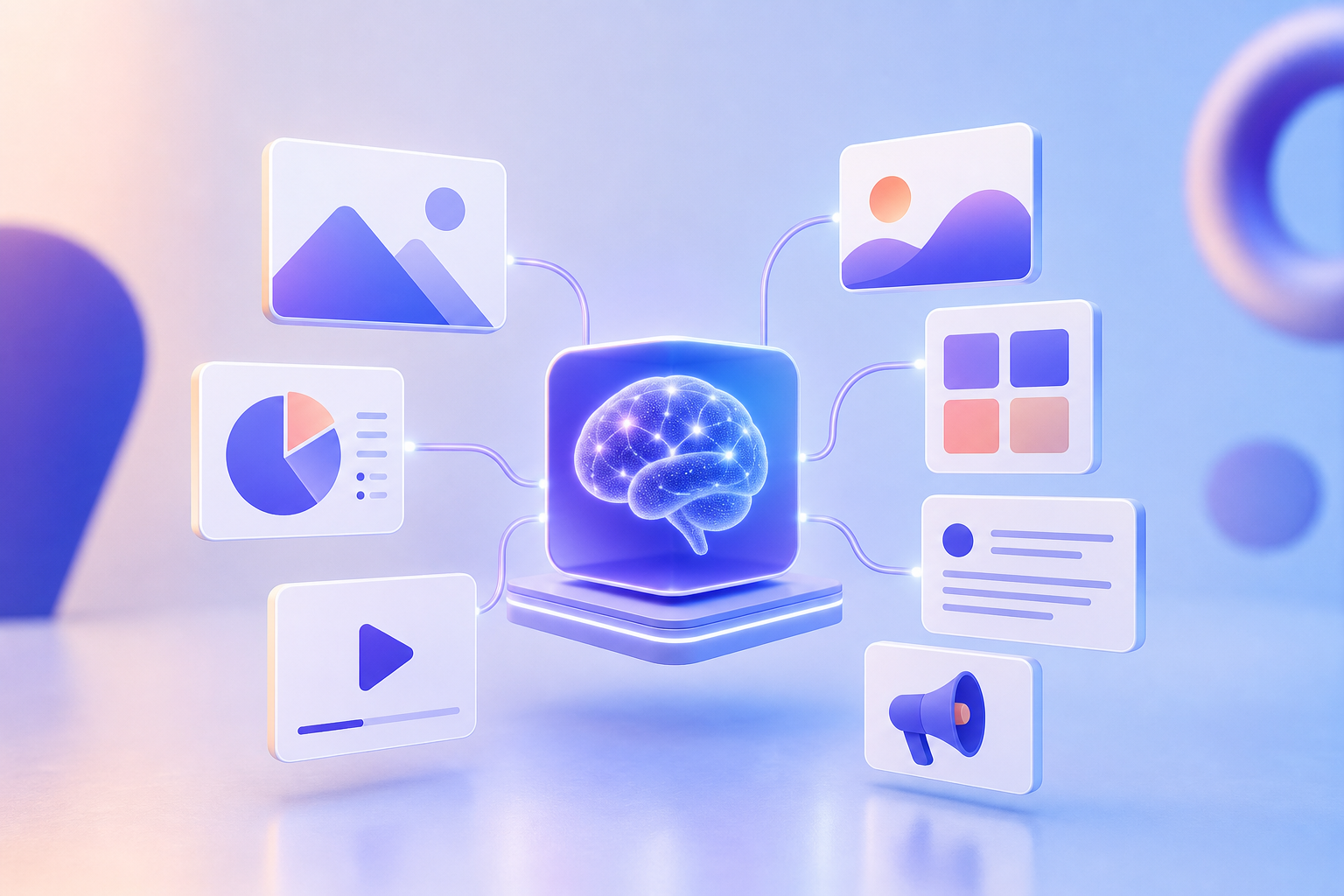 ai-assisted content repurposing marketing illustration showing AI-assisted content repurposing for marketing teams: templates and examples