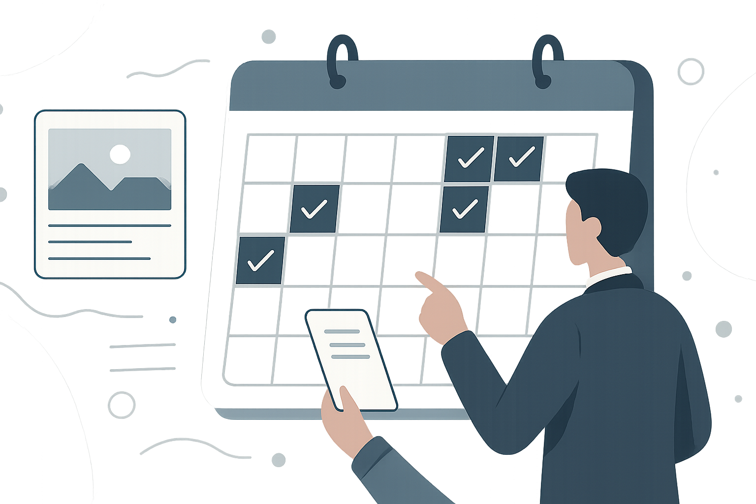 content calendar planning consultants illustration showing content calendar planning for consultants: a 30-day plan