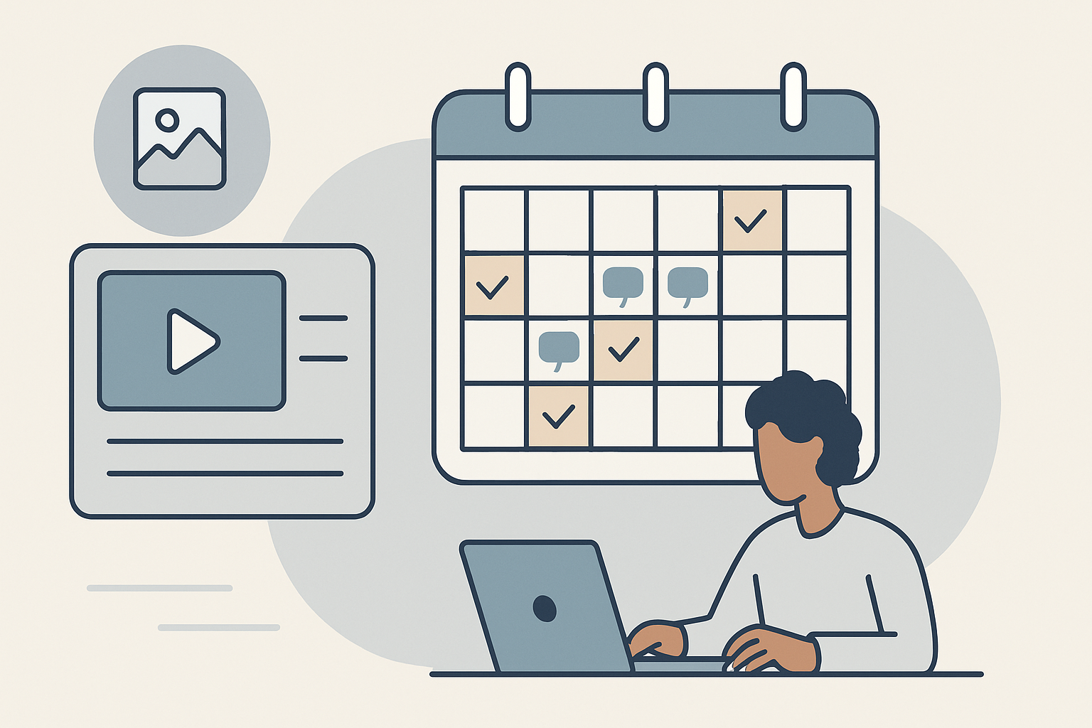content calendar planning creators illustration showing content calendar planning for creators: a 30-day plan