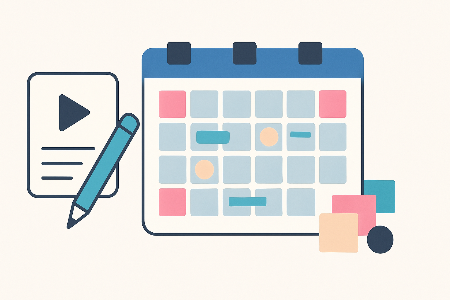 content calendar planning creators illustration showing content calendar planning for creators: templates and examples