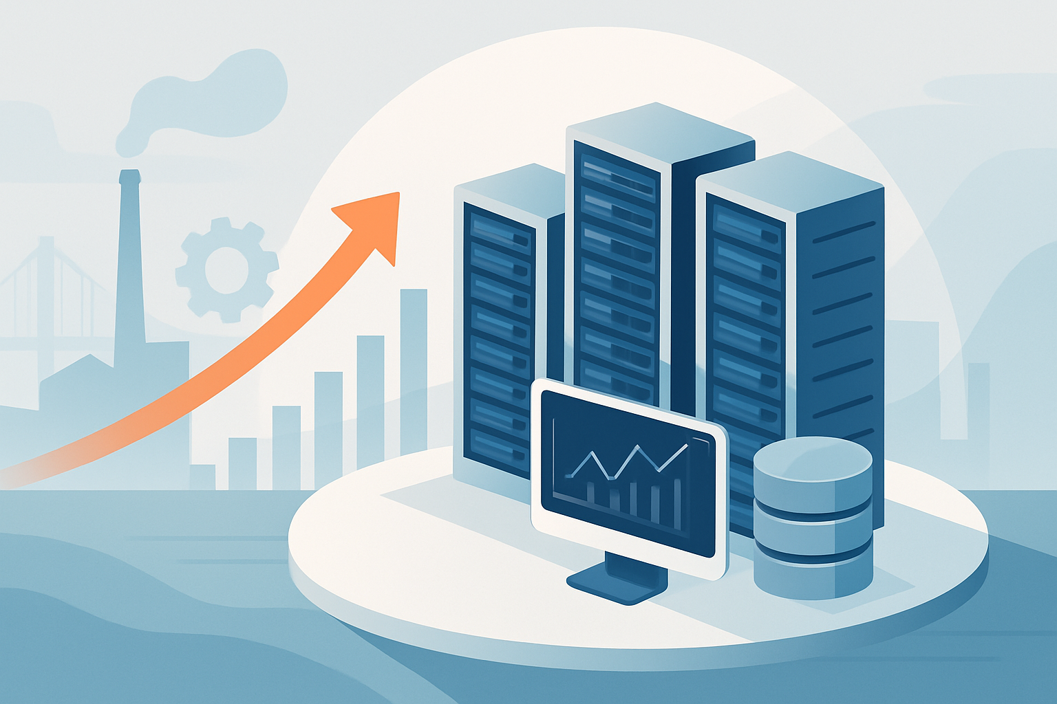 era data center development illustration showing Explained: A New Era of Data Center Development Is Like a Second Industrial Revolution