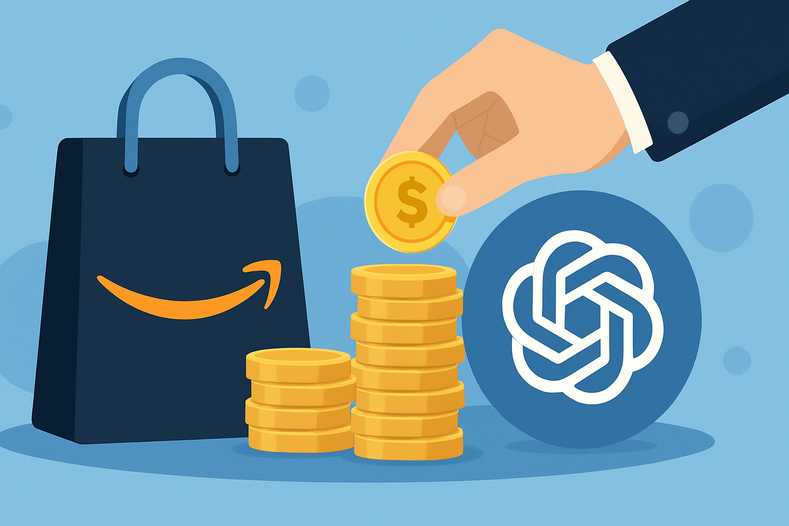 amazon invests billion openai illustration showing Explained: Amazon Invests $50 Billion in OpenAI