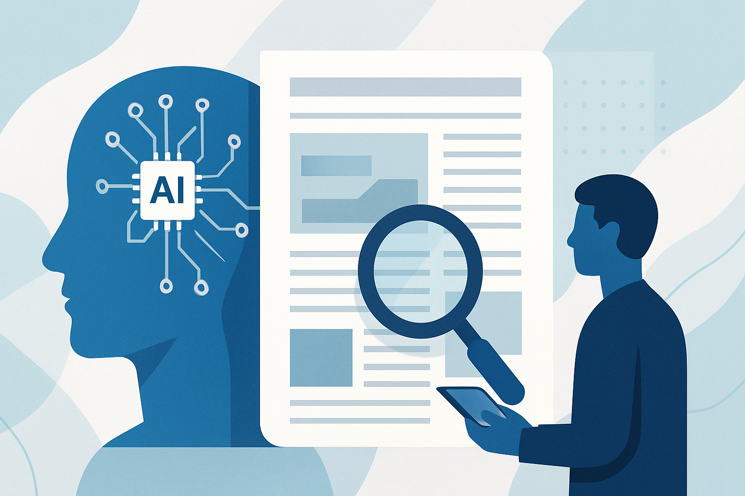 artificial intelligence reshaping way illustration showing Explained: Artificial Intelligence Reshaping the Way News Is Created, Verified, and Consumed