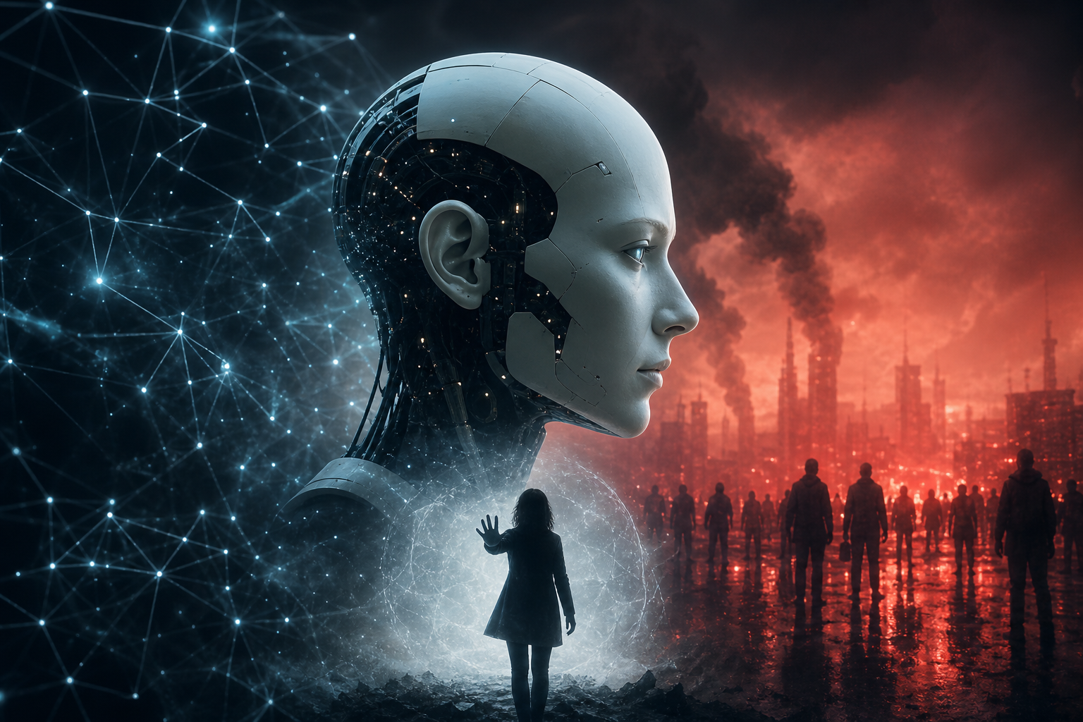 artificial intelligence hype dangers illustration showing Explained: Artificial Intelligence: the hype, the dangers, and the resistance—Part I