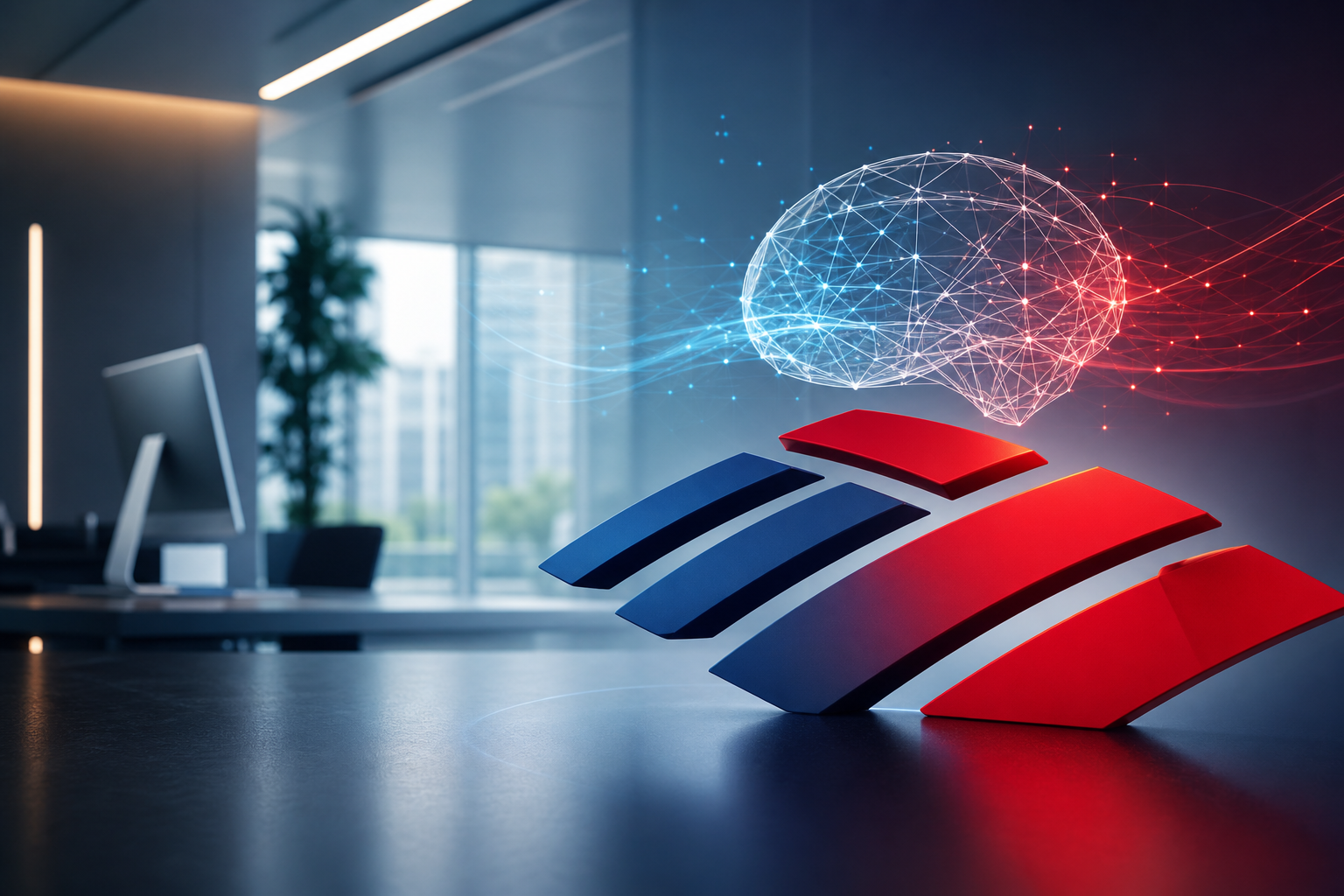 bank america adds generative illustration showing Explained: Bank of America adds generative AI to its EricaAssist employee tool