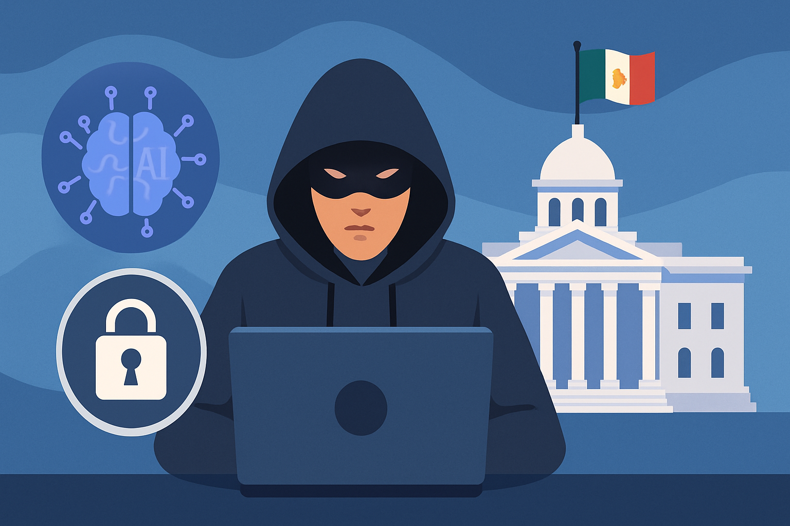 hackers allegedly used platforms illustration showing Explained: Hackers Allegedly Used AI Platforms to Breach Mexican Government