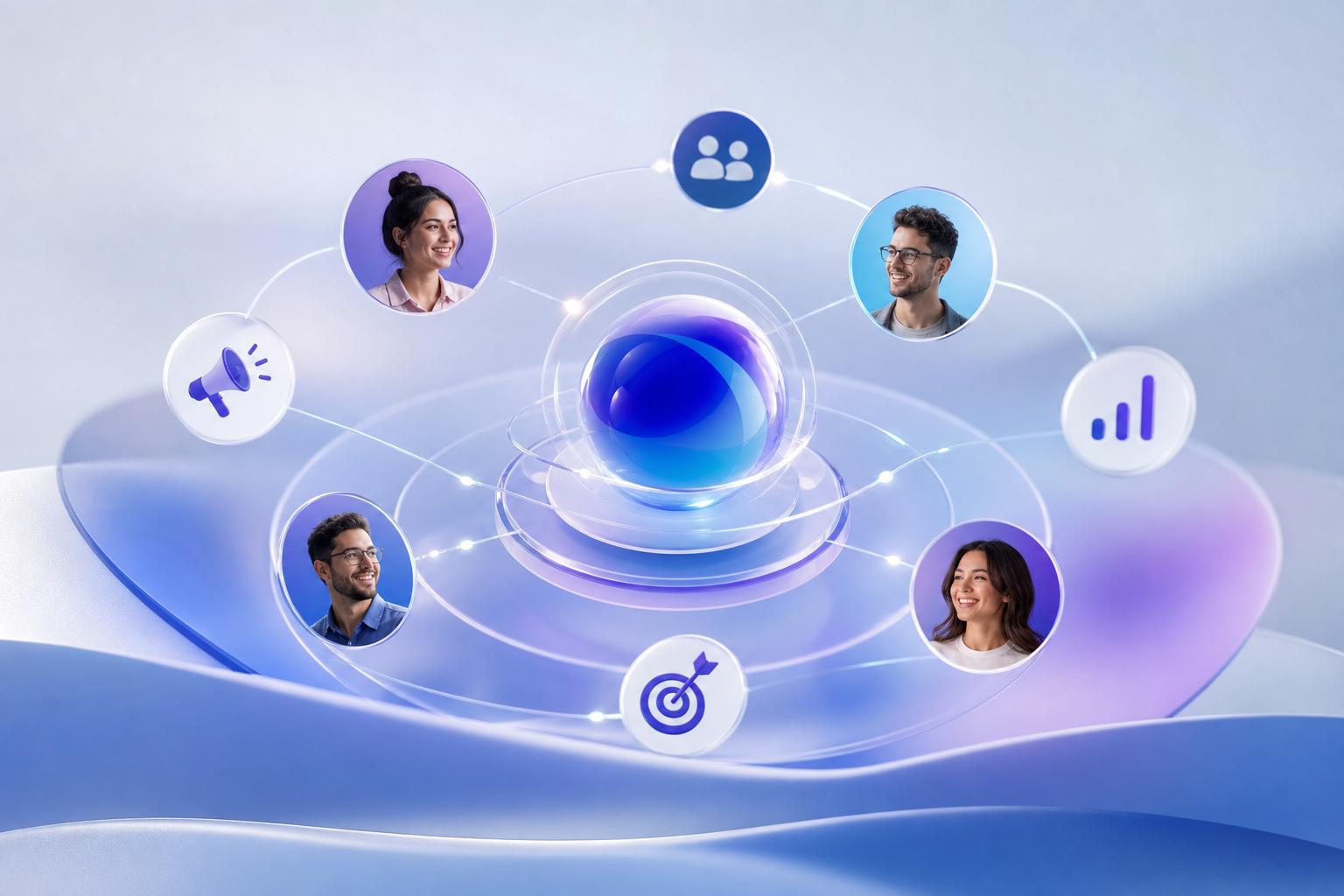 kinetik launches teams team illustration showing Explained: Kinetik Launches For Teams: an AI Team Agent That Manages Social and Influencer Marketing Campaigns