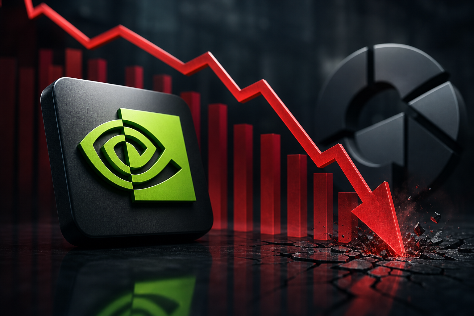 nvidia stock struggling 2026 illustration showing Explained: Nvidia Stock Is Struggling in 2026, and This Magnificent Seven Stock Can Make Things Worse for the Artificial Intelligence (AI) Giant. Should Investors Hit the Sell Button?