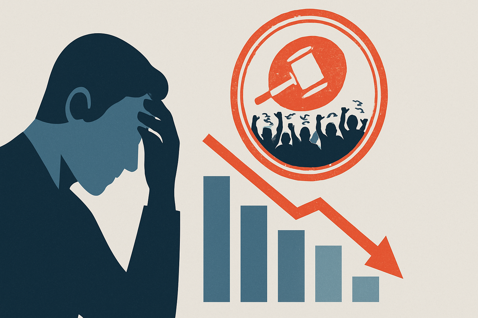 opinion mass hysteria thousands illustration showing Explained: Opinion | Mass Hysteria. Thousands of Jobs Lost. Just How Bad Is It Going to Get?