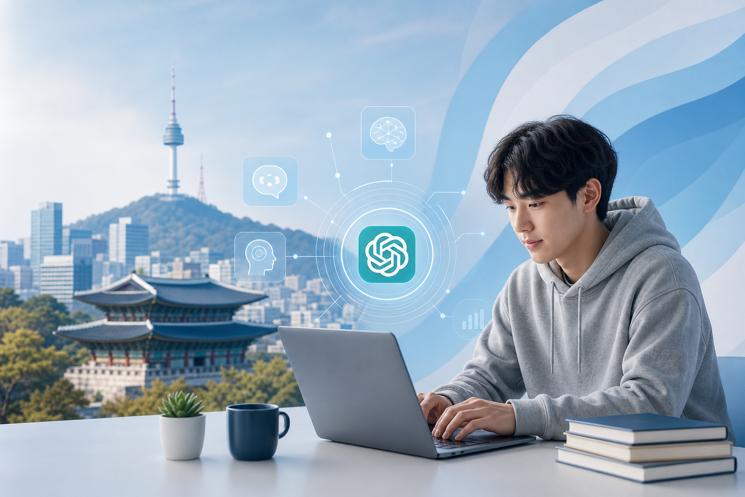 seoul learn offers students illustration showing Explained: Seoul Learn offers students free access to ChatGPT, other premium AI tools