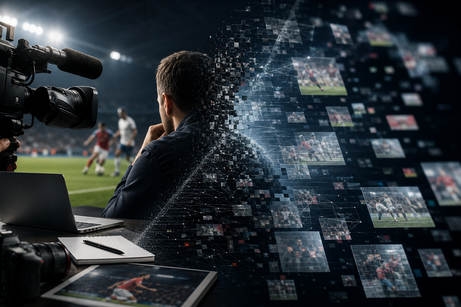 sports media struggles ai-driven illustration showing Explained: Sports Media Struggles With AI-Driven Low-Quality Content