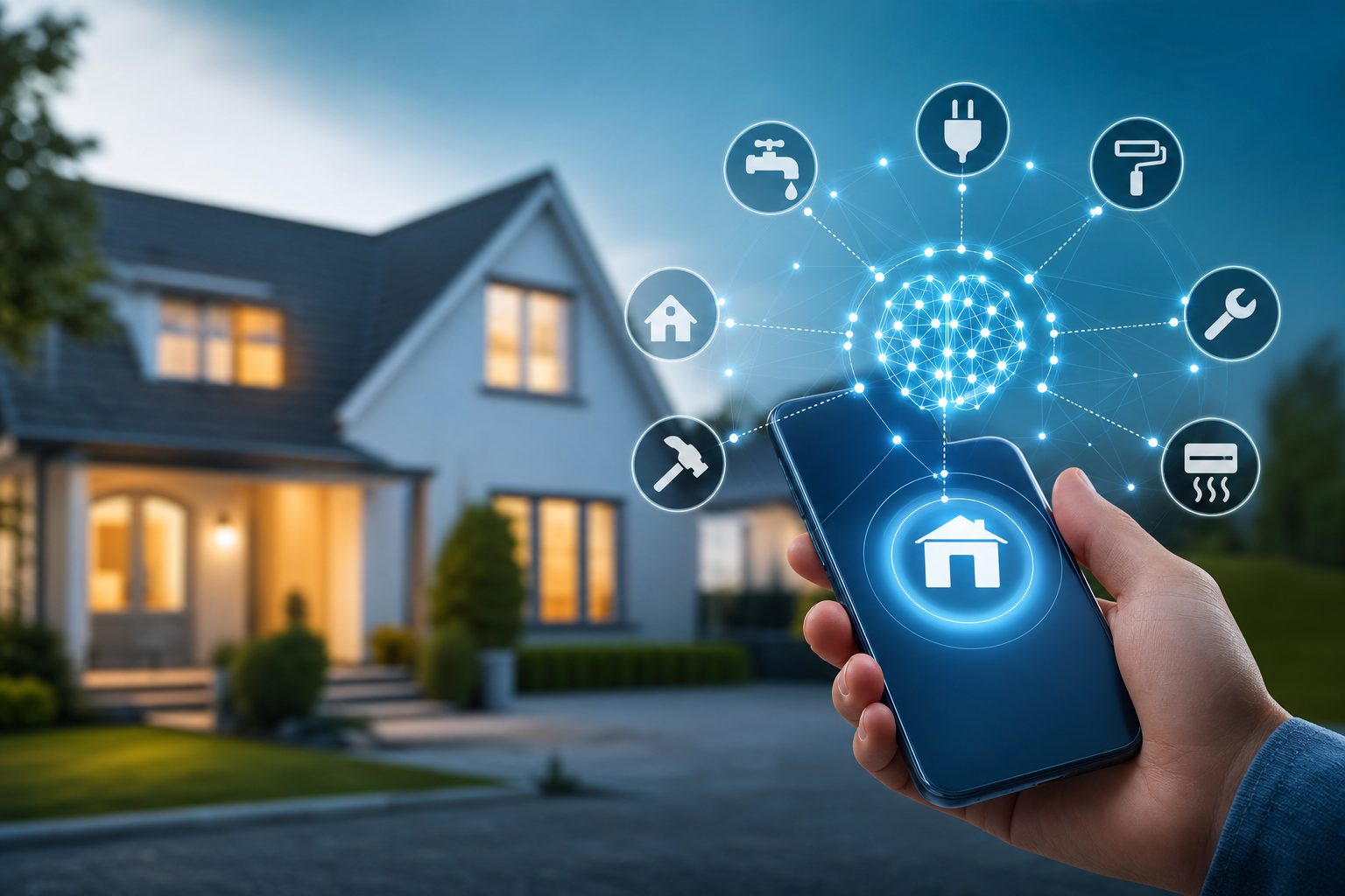 Angi AI strategy home services illustration showing How Angi is using AI to transform its struggling home services marketplace