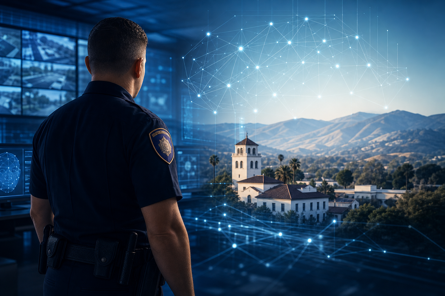 police using artificial intelligence illustration showing How Arroyo Grande police department is adopting AI technology