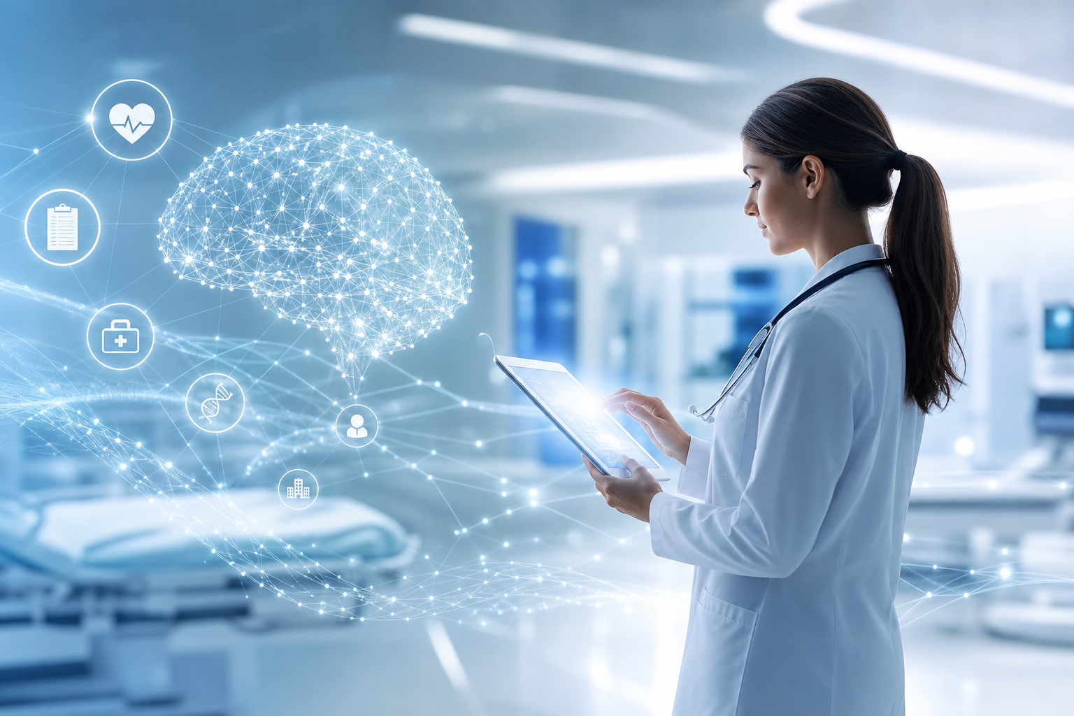 AI adoption in healthcare illustration showing How icare's CoPilot AI adoption signals broader healthcare transformation