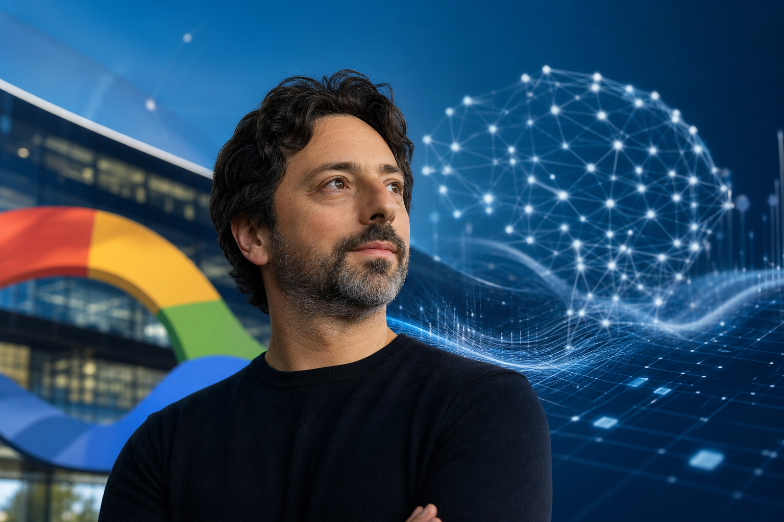 Sergey Brin Google AI leadership illustration showing How Sergey Brin is reshaping Google's AI strategy behind the scenes
