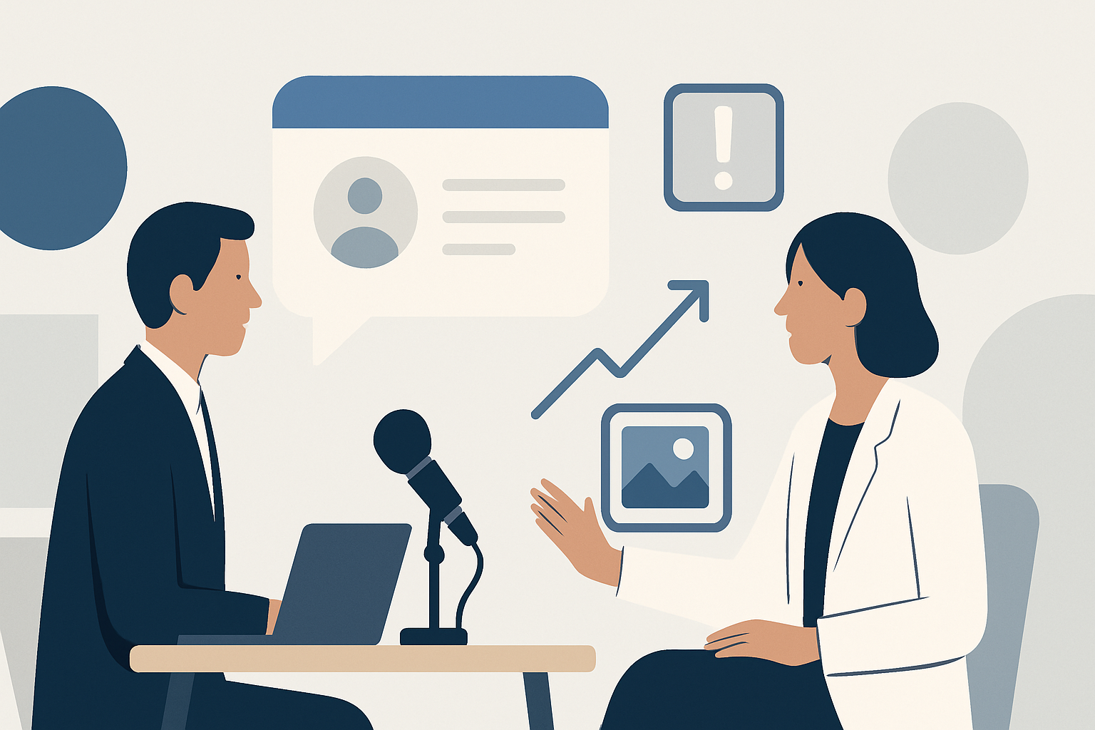 interview-based content marketing b2b illustration showing interview-based content marketing for B2B founders: mistakes to avoid