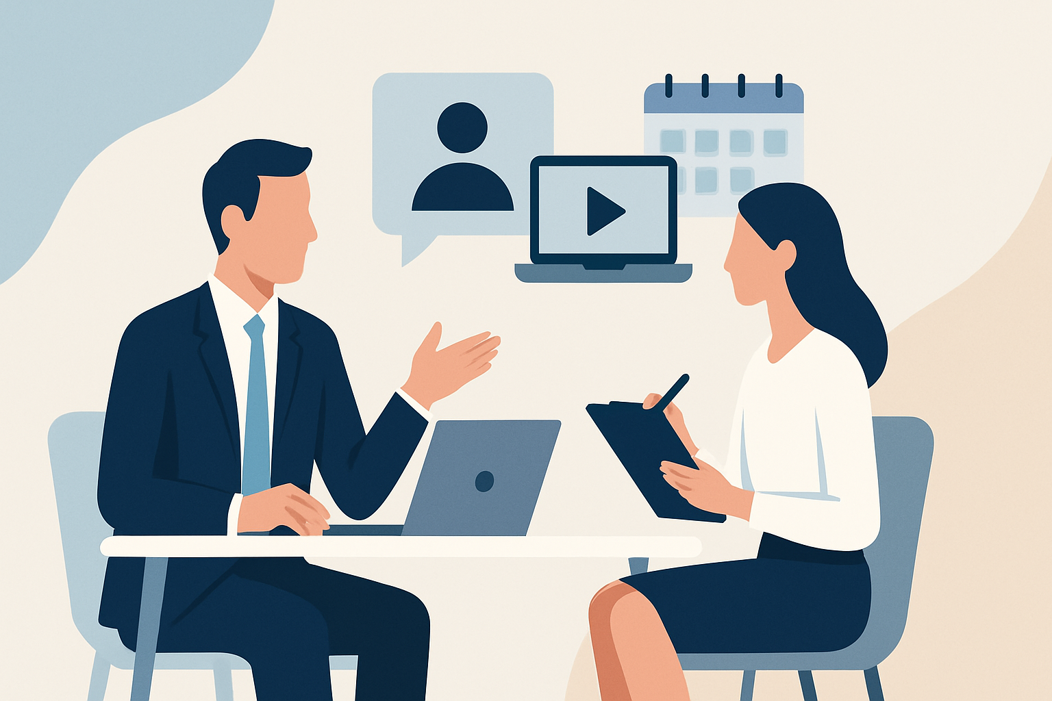 interview-based content marketing consultants illustration showing interview-based content marketing for consultants: a 30-day plan