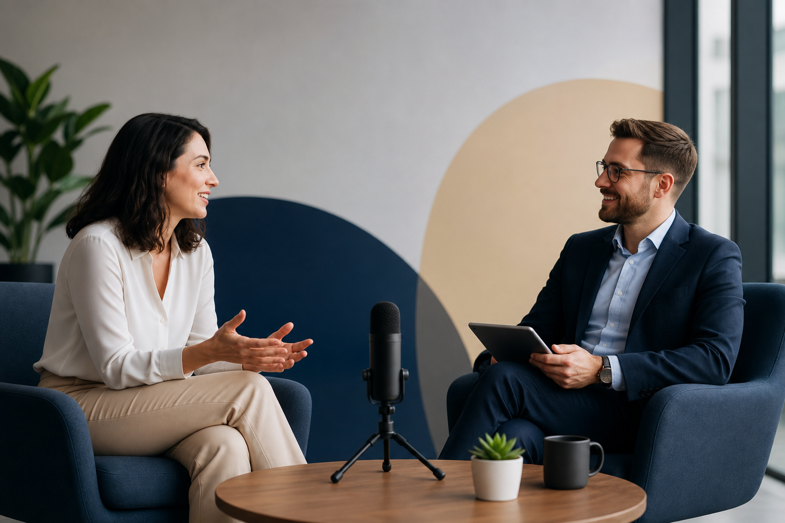 interview-based content marketing consultants illustration showing interview-based content marketing for consultants: a complete guide