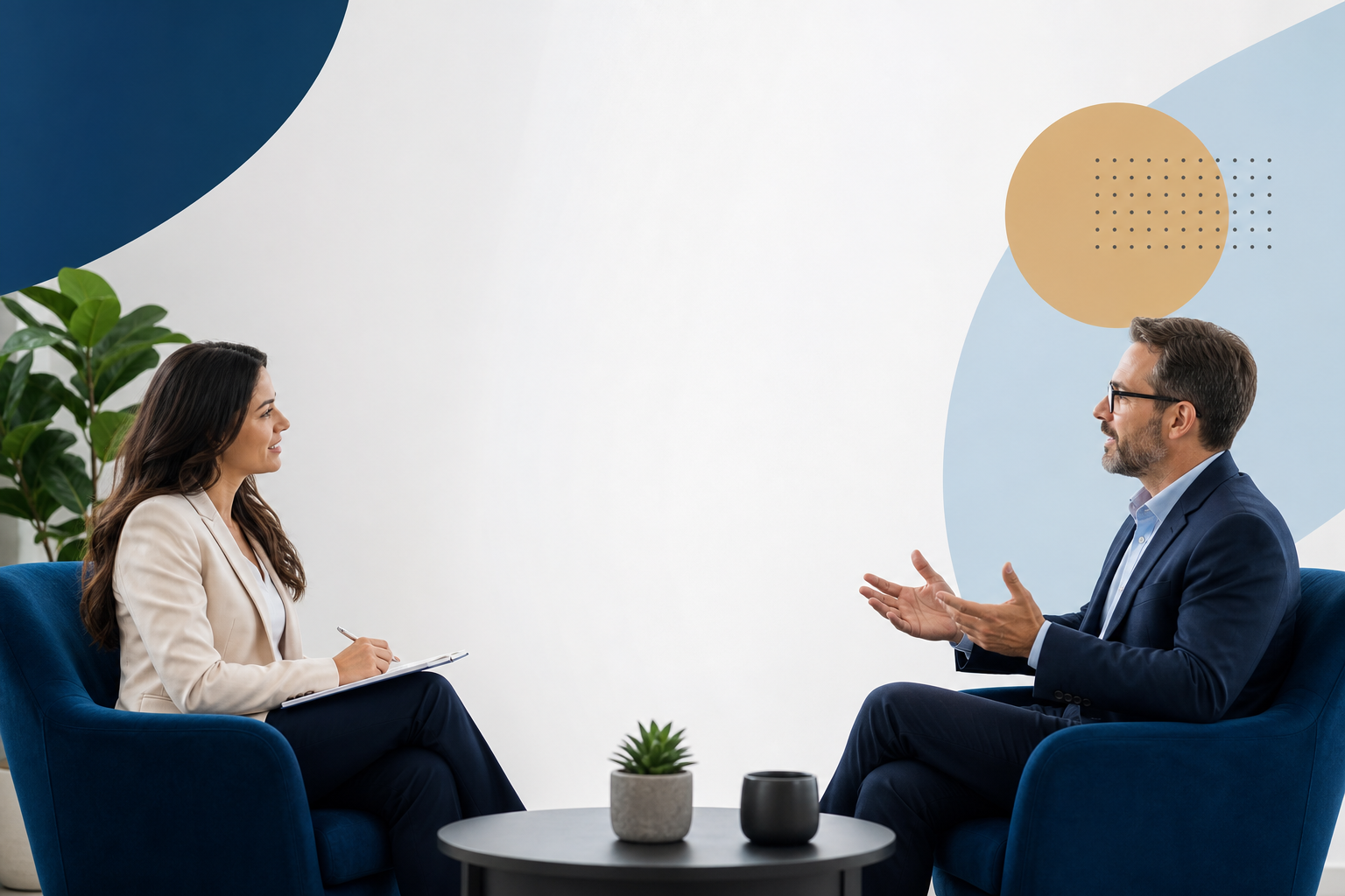 interview-based content marketing consultants illustration showing interview-based content marketing for consultants: templates and examples