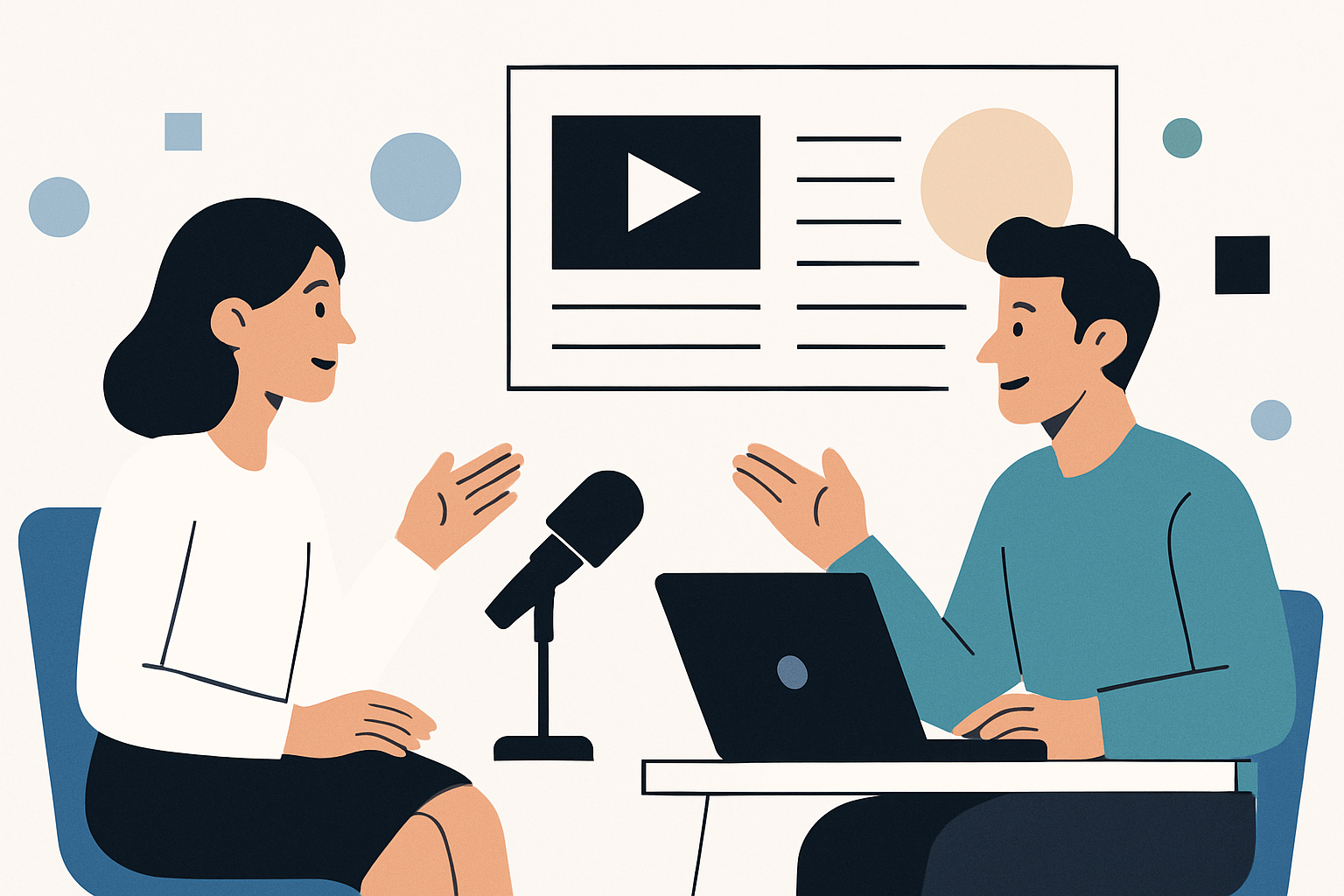 interview-based content marketing creators illustration showing interview-based content marketing for creators: templates and examples