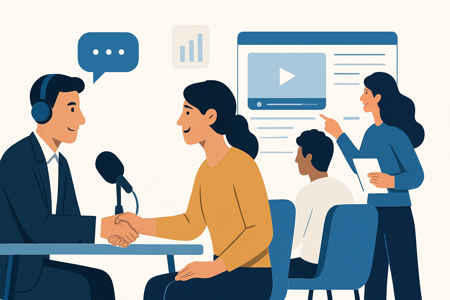 interview-based content marketing teams illustration showing interview-based content marketing for marketing teams: a complete guide