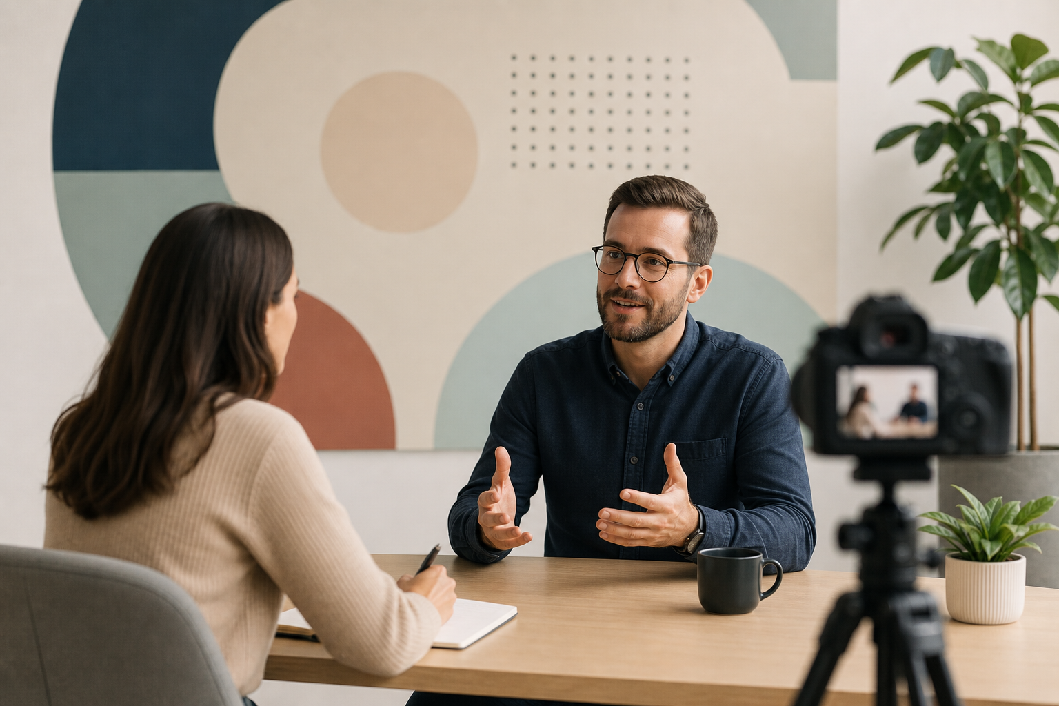 interview-based content marketing teams illustration showing interview-based content marketing for marketing teams: a practical framework