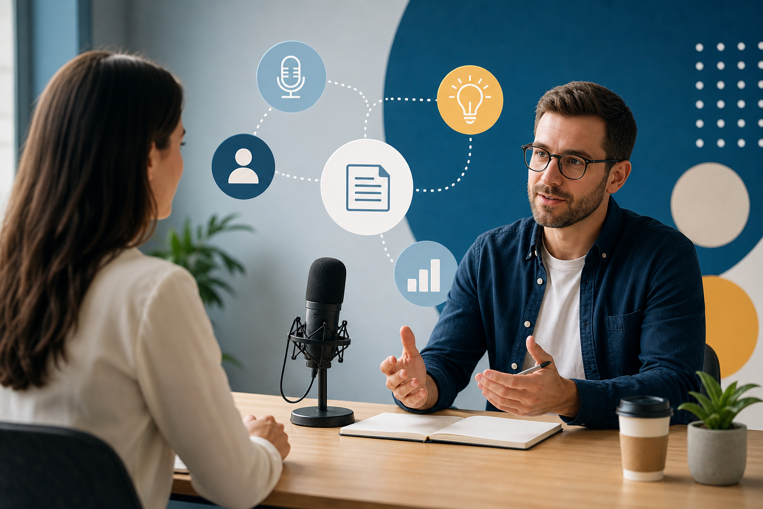 interview-based content marketing teams illustration showing interview-based content marketing for marketing teams: a practical framework