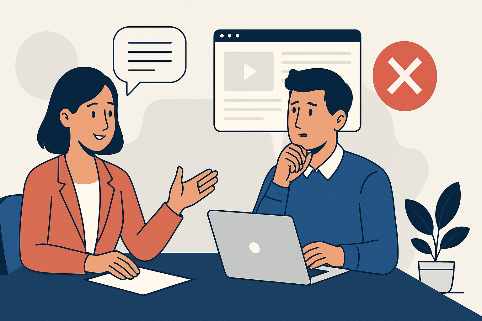 interview-based content marketing teams illustration showing interview-based content marketing for marketing teams: mistakes to avoid
