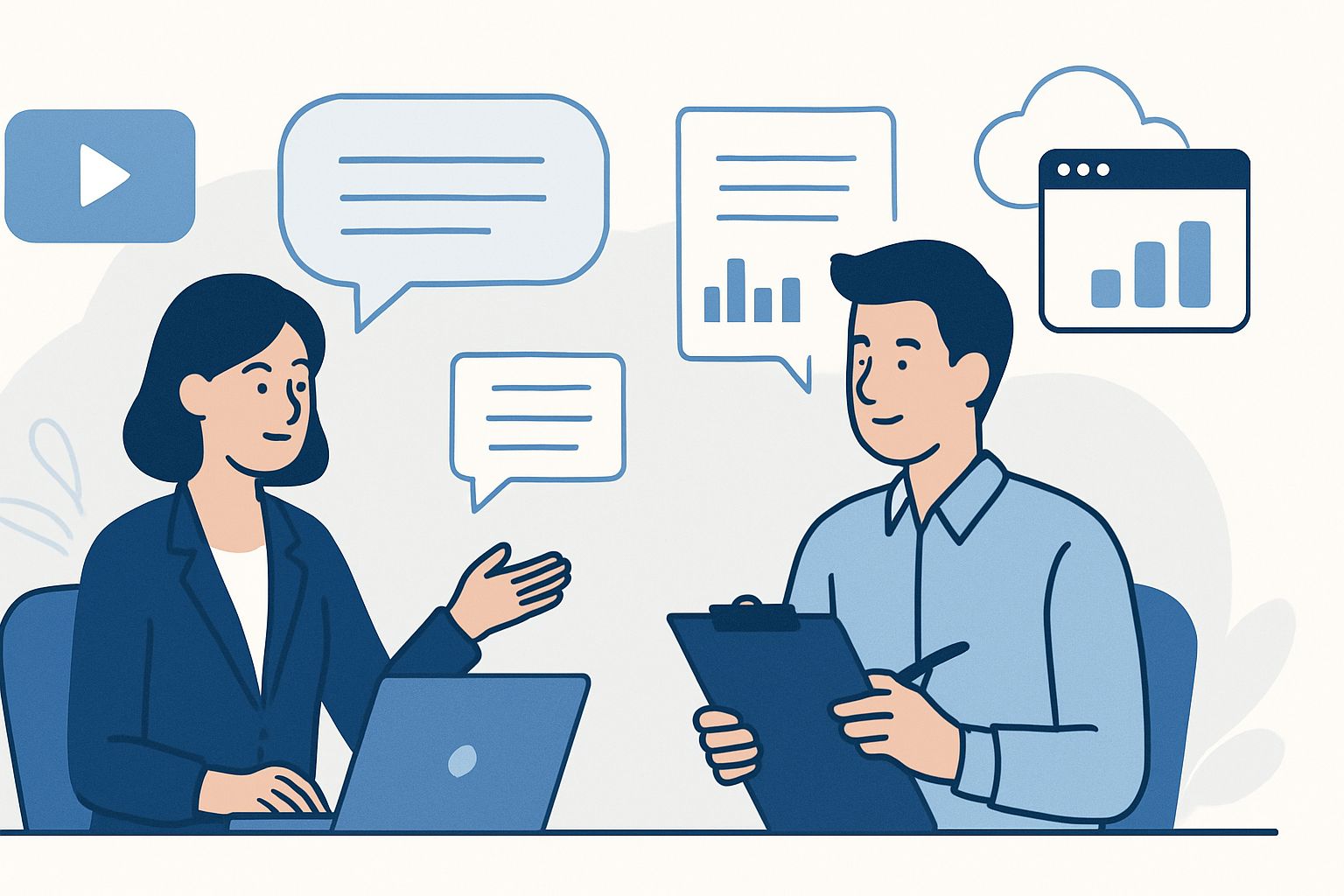 interview-based content marketing saas illustration showing interview-based content marketing for SaaS companies: a 30-day plan