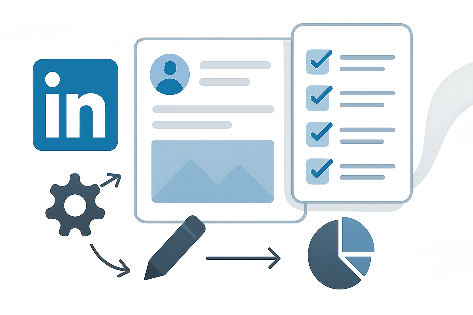 linkedin content systems marketing illustration showing LinkedIn content systems for marketing teams: a step-by-step playbook
