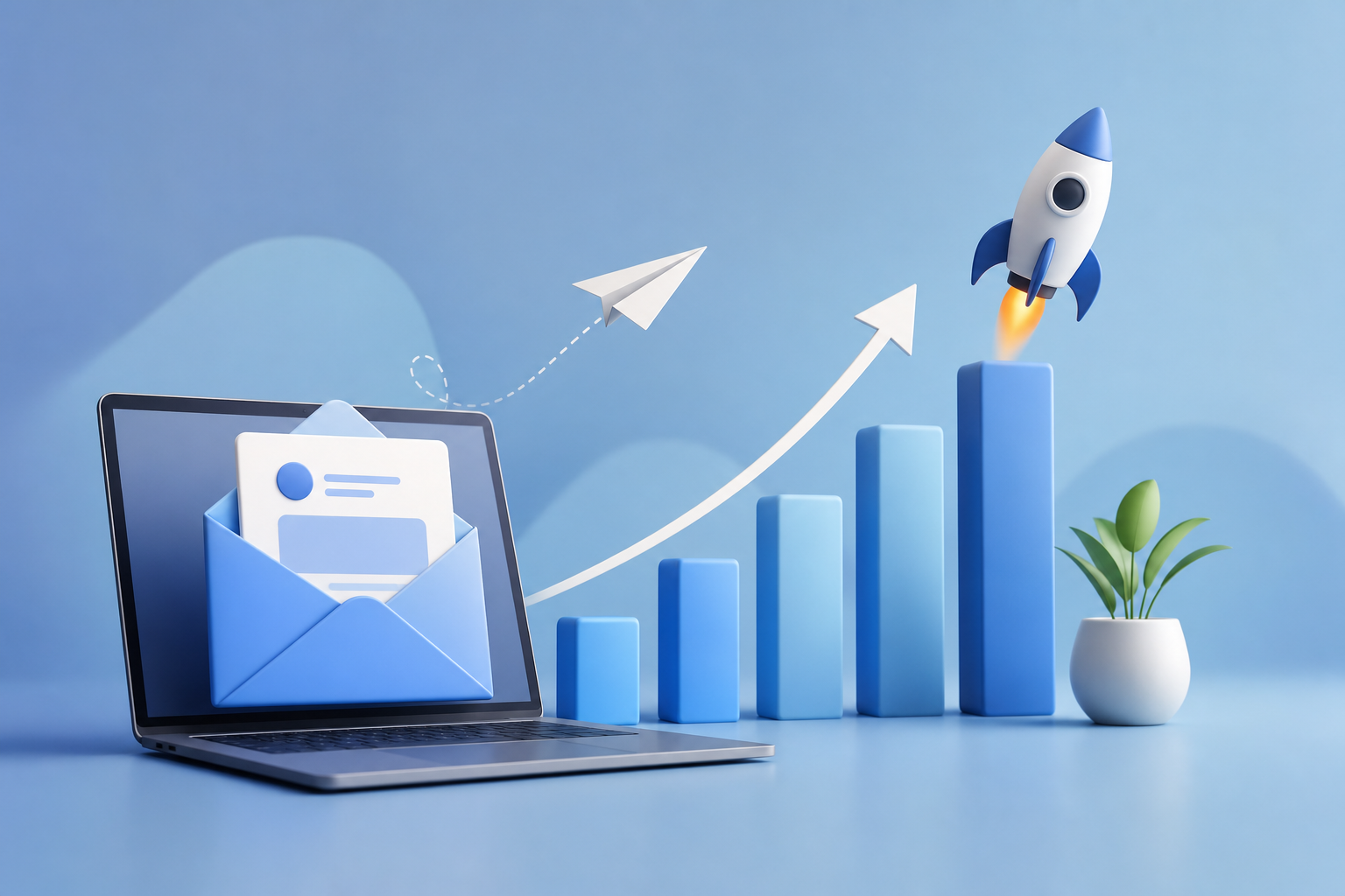 newsletter growth saas companies illustration showing newsletter growth for SaaS companies: templates and examples
