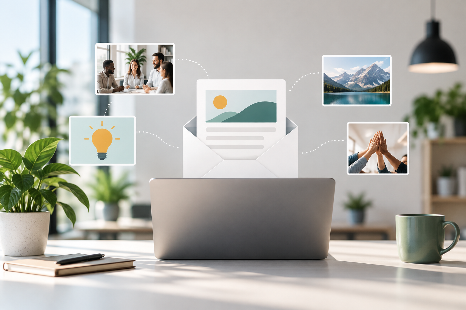 newsletter ideas for work illustration showing Newsletter ideas for work: topics your team will read