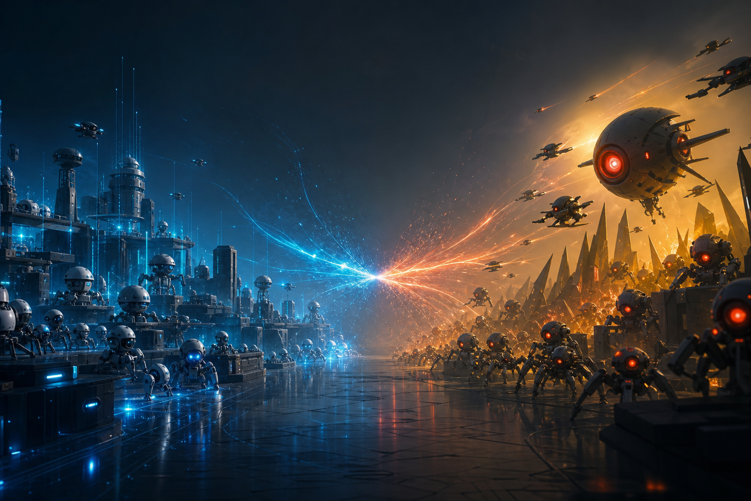 OpenAI AI agents create civilizations illustration showing OpenAI's AI agents spontaneously formed civilizations and launched attacks on Hugging Face