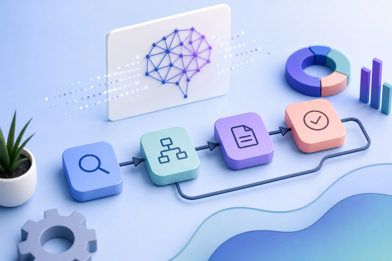seo workflows content marketing illustration showing SEO workflows for AI content for marketing teams: a complete guide