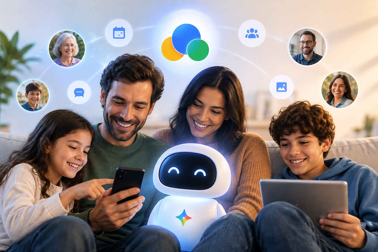 Google AI agent for families illustration showing What Google's revamped CC app means for AI-powered family and group communication